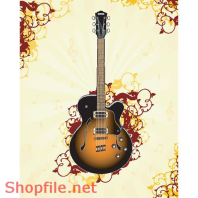 Mẫu Layout Poster Guitar Hoa