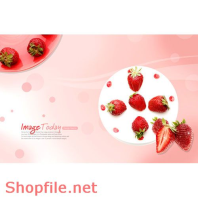 Mẫu Layout Poster Ẩm Thực Dâu Tây