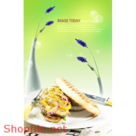 Mẫu Layout Poster Ẩm Thực bánh