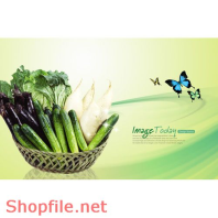 Mẫu Layout Poster Ẩm Thực Rau Củ