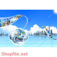 Poster tòa nhà địa cầu