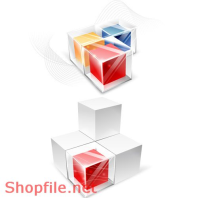 Poster hộp vuông sắc màu