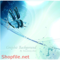 Poster bướm và giọt nước