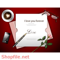 Poster nền hoa trang trí thiệp