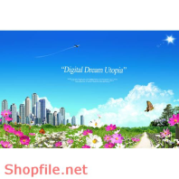 Poster con đường hoa lá