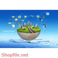 Poster địa cầu công nghệ