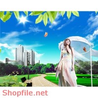 Poster mỹ phẩm cô gái kiêu xa