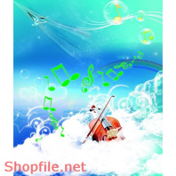 Poster mỹ phẩm nhạc và biển