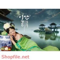 Poster mỹ phẩm mỹ nhân và nước