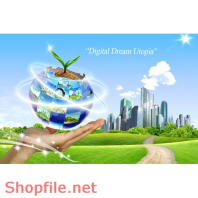 Poster con đường màu xanh