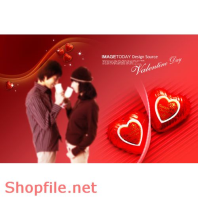 Poster mỹ phẩm trái tim tình nhân