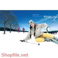 Poster cô gái trướt tuyết