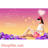 Poster co gái ngây thơ