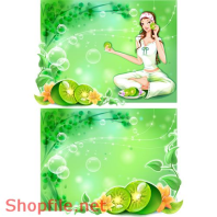 Poster co gái và thiên nhiên