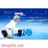 Poster chàng trai biểu diễn trượt tuyết