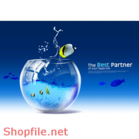 Poster bể cá bơi