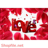 Poster mỹ phẩm bướm và love