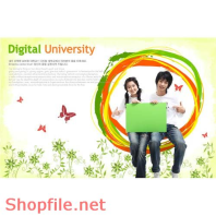 Poster hoa bướm trang trí