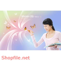 Poster cô gái và bướm