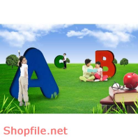 Poster bé học tập