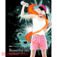 Poster cô gái tập tạ