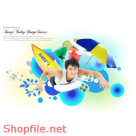 Poster chàng trai lướt ván