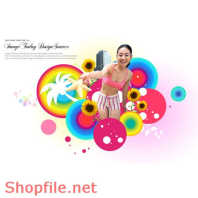 Poster cô bé muôn màu