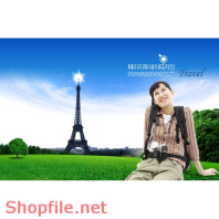 Poster cô gái và thiên nhiên