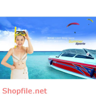 Poster cô gái và biển