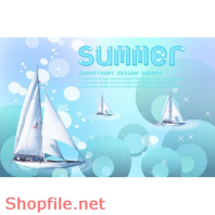 Poster chiếc thuyền trên biễn