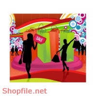 Poster cô gái shopping