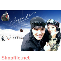 Poster thời trang trượt tuyết