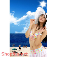 Poster biển và cô gái