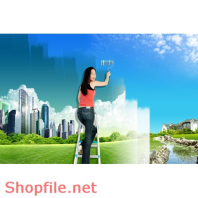 Poster cô gái và thiên nhiên