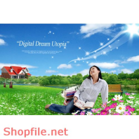 Poster cô gái và thiên nhiên