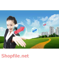 Poster con đường màu xanh