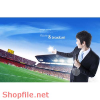 Poster chàng trai và sân bóng