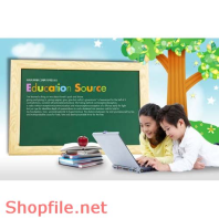 Poster bé làm quen với máy tính