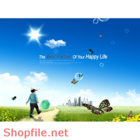 Poster thiên nhiên và bé