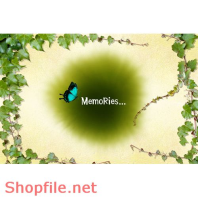 Poster hoa bướm trang trí