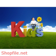 Poster bé và thiên nhiên