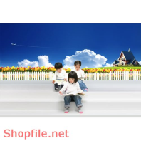 Poster bé học tập