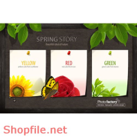 Poster bức tranh hoa bướm