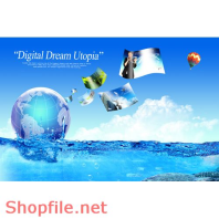 Poster thế giới màu xanh