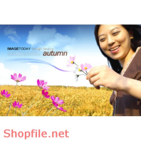 Poster cô gái và hoa