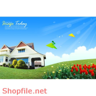 Poster ngôi nhà trên thảo nguyên