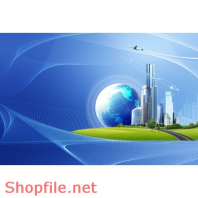 Poster con đường màu xanh