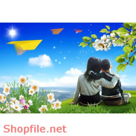 Poster bé và thiên nhiên