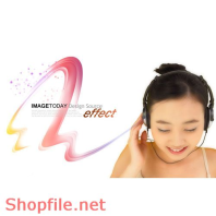 Poster cô gái nghe nhạc