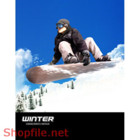 Poster chàng trai trượt tuyết